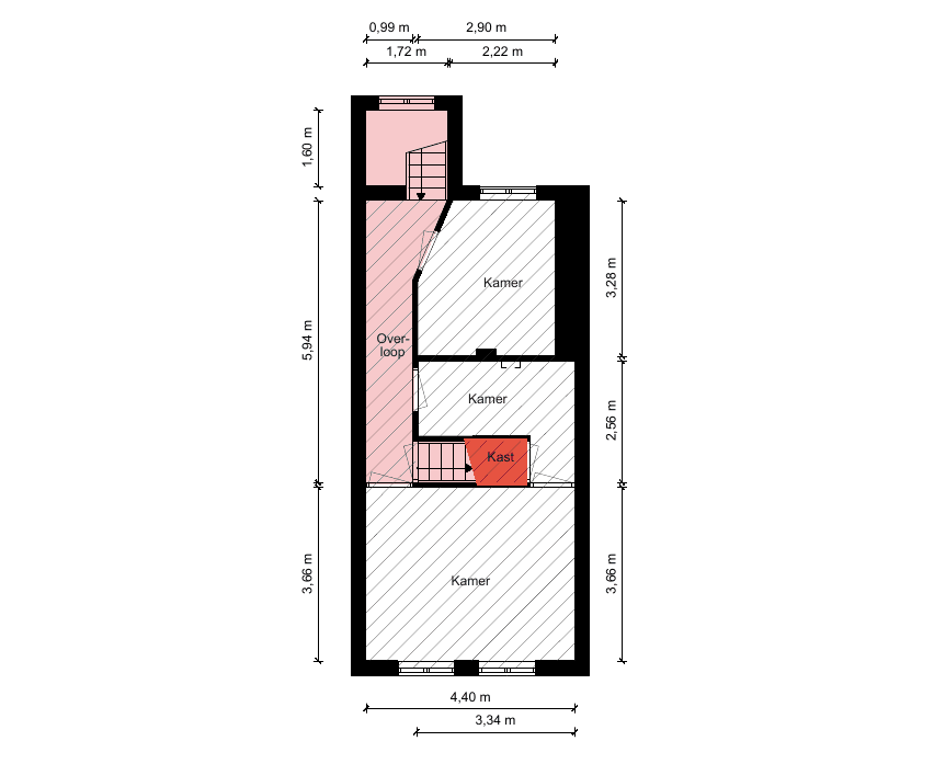 Plattegrond 2e verdieping