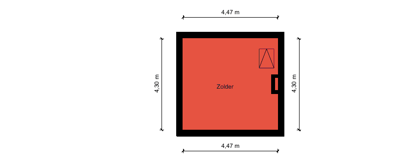 Plattegrond zolder